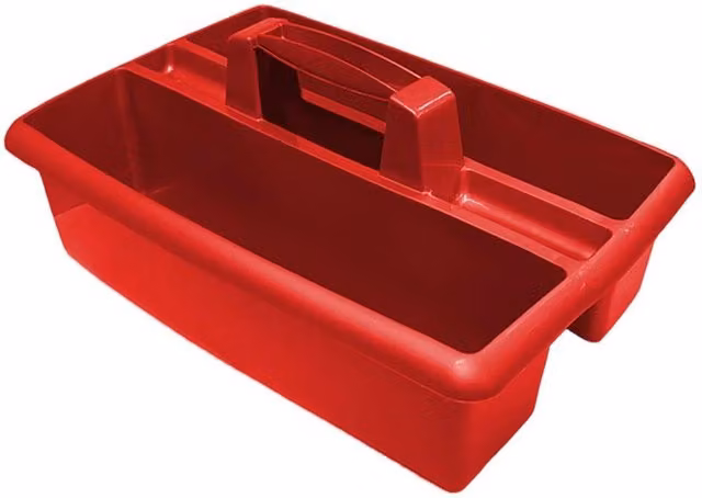 EONLION Red 2 Section Large Plastic Caddy with Handles, Width: 100 cm – 1