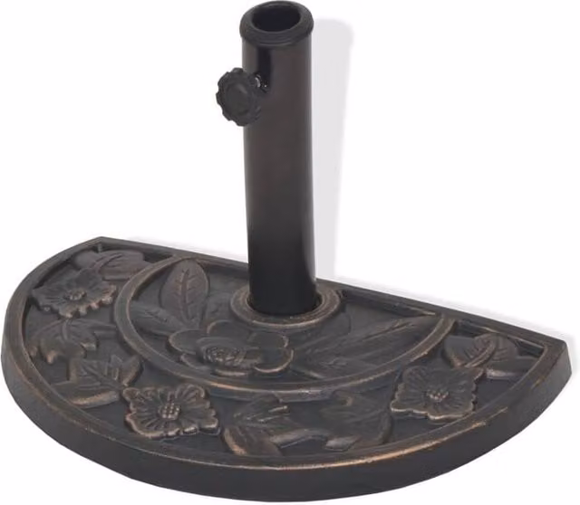 Berkfield Home Half Round Resin Parasol Base in Bronze, 9 kg – 1