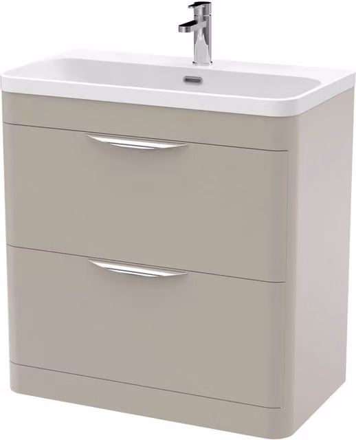 Balterley Aldershawe Freestanding Ceramic Basin in Pebble Grey, Width: 80 cm – 1