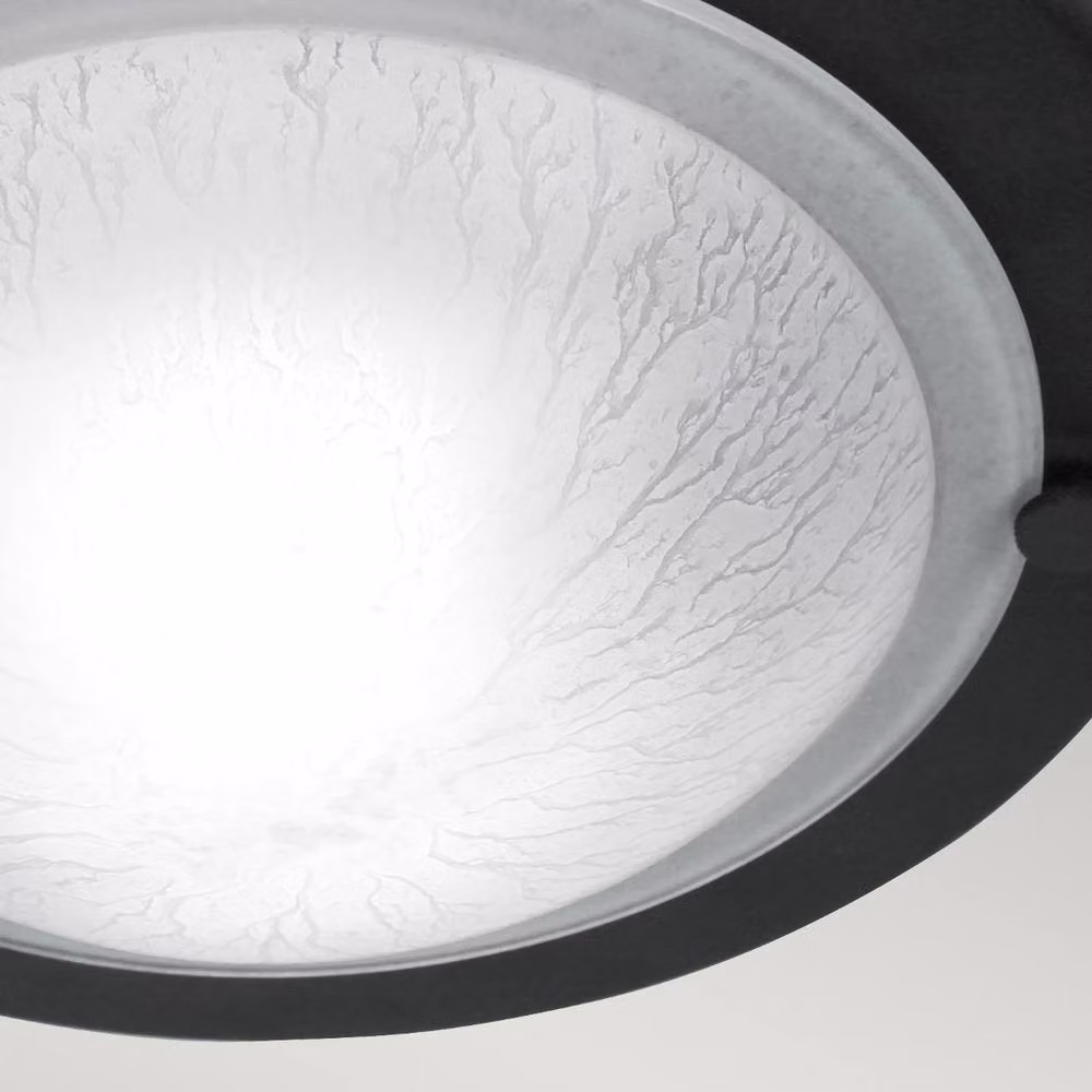 Netlighting Berwick Modern Round Flush Ceiling Light in Black – 3