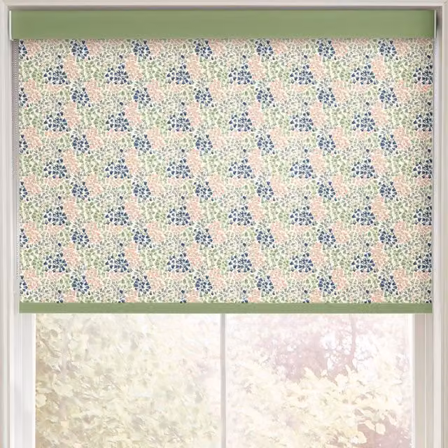 Cath Kidston Bluebells Made to Measure Floral Roller Blind in Multicolour and Green