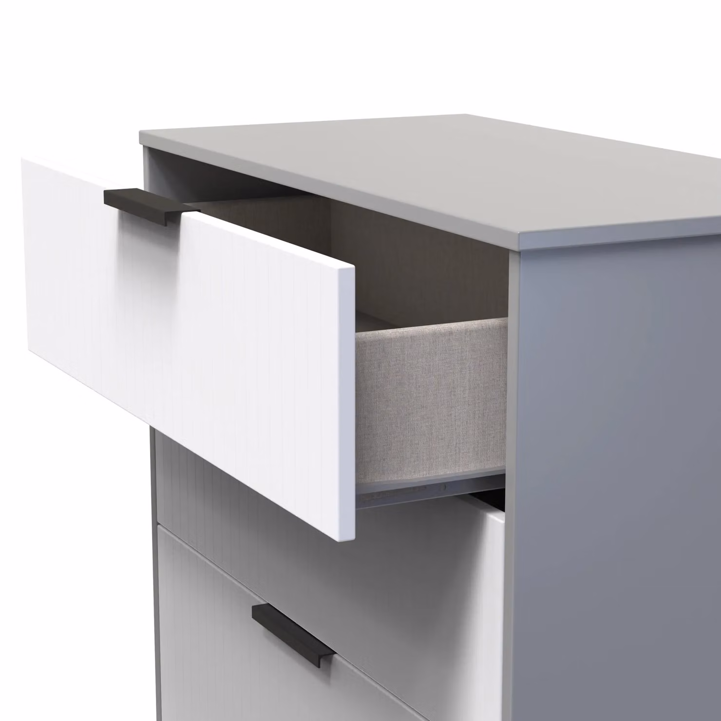 Ready Assembled 2 U Denver 3 Drawer Deep Chest in Mid Grey – 2