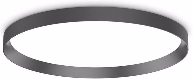 Ideal Lux Netlighting Fly 60cm LED Flush Ceiling Light in Black, 2700K Warm White, IP40 – 2