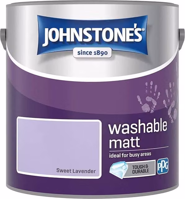 Johnstones Low Emission Washable Matt Latex Paint in Purple