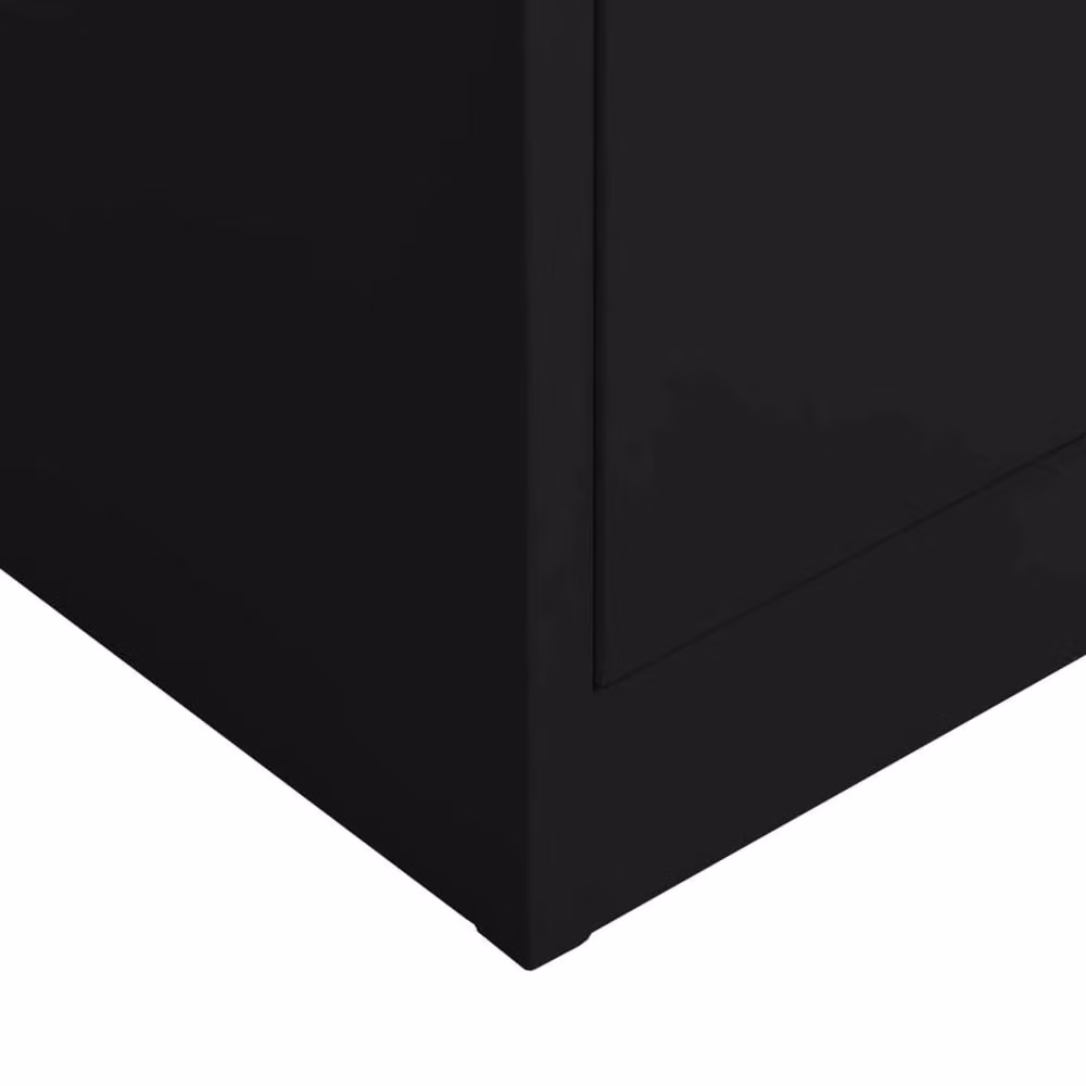 Berkfield Home Black Steel Locker Cabinet with Internal Shelves and Lock, W/D/H: 90 x 40 x 180 cm – 4