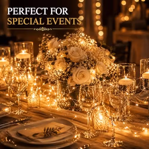 Shatchi 40 LED Warm White Battery Operated Fairy String Lights with 4m Copper Wire – 5