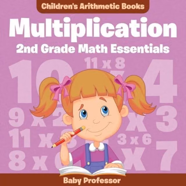 Baby Professor Multiplication 2nd Grade Math Essentials Arithmetic Paper for Children in Multicolour and Purple