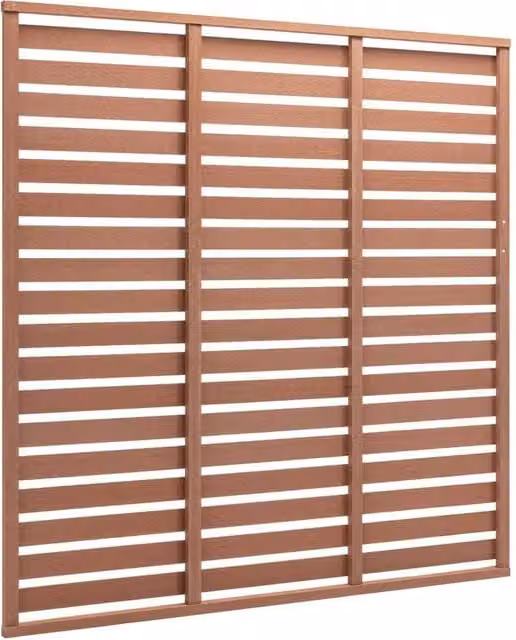 Berkfield Home WPC Fence Panel, Brown, W/H: 180 x 180 cm