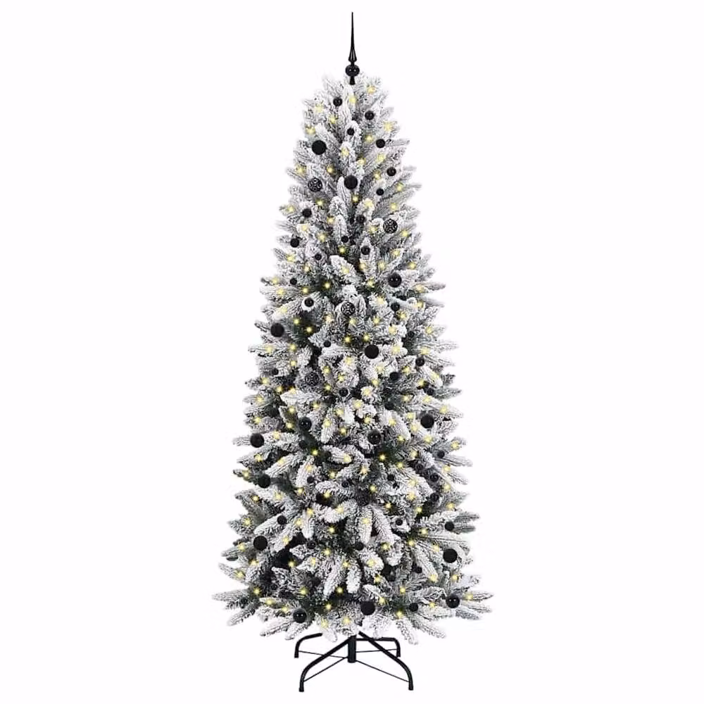 Berkfield Home Artificial Christmas Tree with 300 White LEDs, W/D/H: 93 x 93 x 240 cm – 3