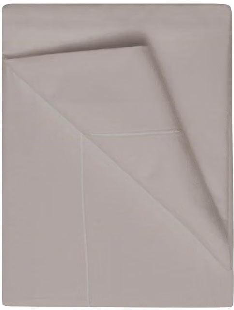 Belledorm 400 Thread Count Egyptian Cotton Single Flat Sheet in Grey, W/D/H: 90 x 200 cm