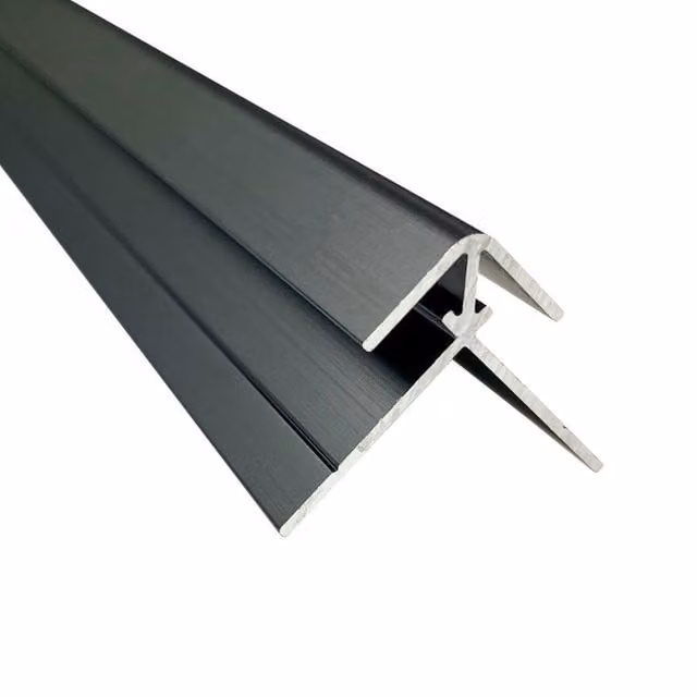 Wetwall Compact Composite External Corner Wall Panel 4mm Black Tile 2440mm