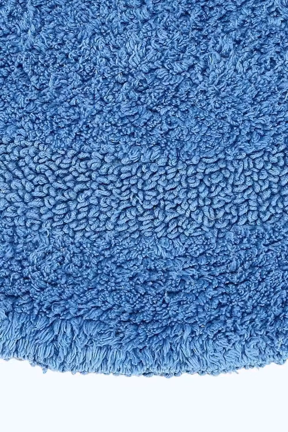 Homescapes Luxury Semi Circle Cotton Bath Mat, Blue, W/D/H: 80 x 50 x 1 cm – 3