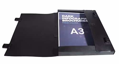 Exacompta Black Plastic Art Case for A3 Documents, 31.0 x 43.0 cm – 3