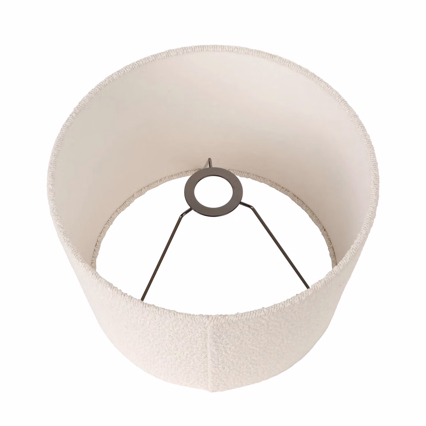 Ruma White Boucle Tapered Cylinder Table Lamp Shade, Diameter: 35.56 cm – 3