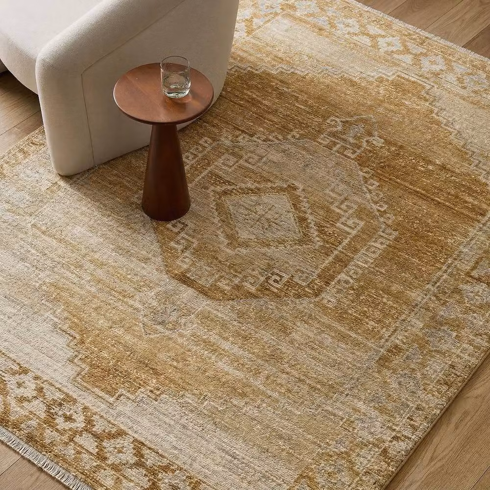 Livabliss Fifth Avenue Vintage Traditional Living Room Rug in Brown, Grey and Green, W: 155 cm, D: 220 cm – 4