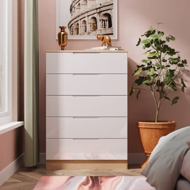 2 U Lucca 5 Drawer Chest in Light Oak – 1