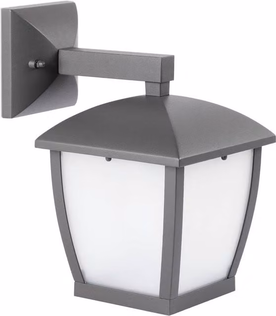 Faro Mini Modern Square Outdoor Wall Lantern in Grey, IP44, E27