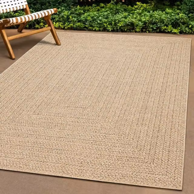 Berkfield Home ZIZUR Jute Look Indoor and Outdoor Rug, Brown and Beige, W: 240 cm, D: 340 cm
