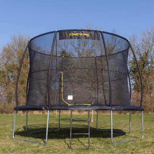JumpKing Combo Deluxe Trampoline in Black with Galvanised Steel Frame, 12ft