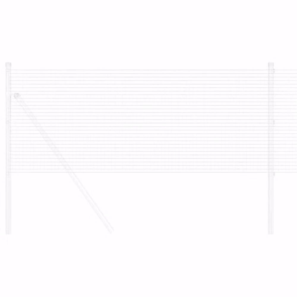 Berkfield Home Single-Bar Welded Wire Fence, Galvanised Steel, Silver, 0.8 x 50 m – 3