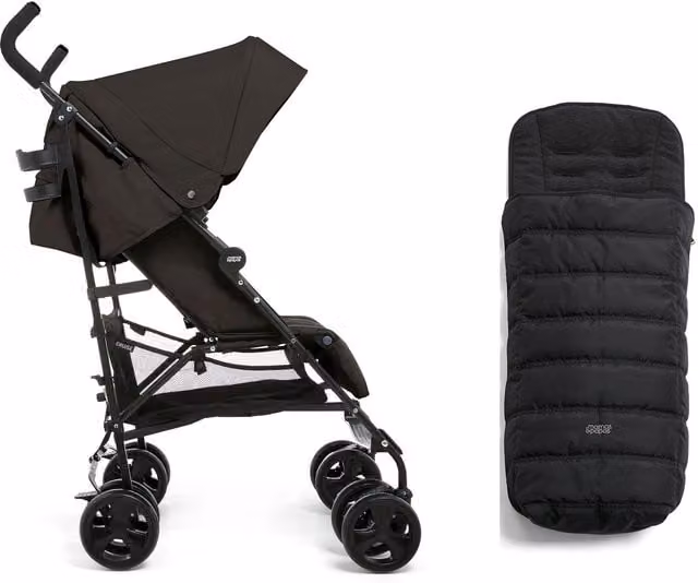 Mamas & Papas Cruise Buggy and Footmuff Bundle in Black