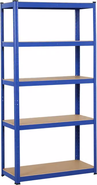 Yaheetech 5-Tier Adjustable Metal Storage Shelves in Blue