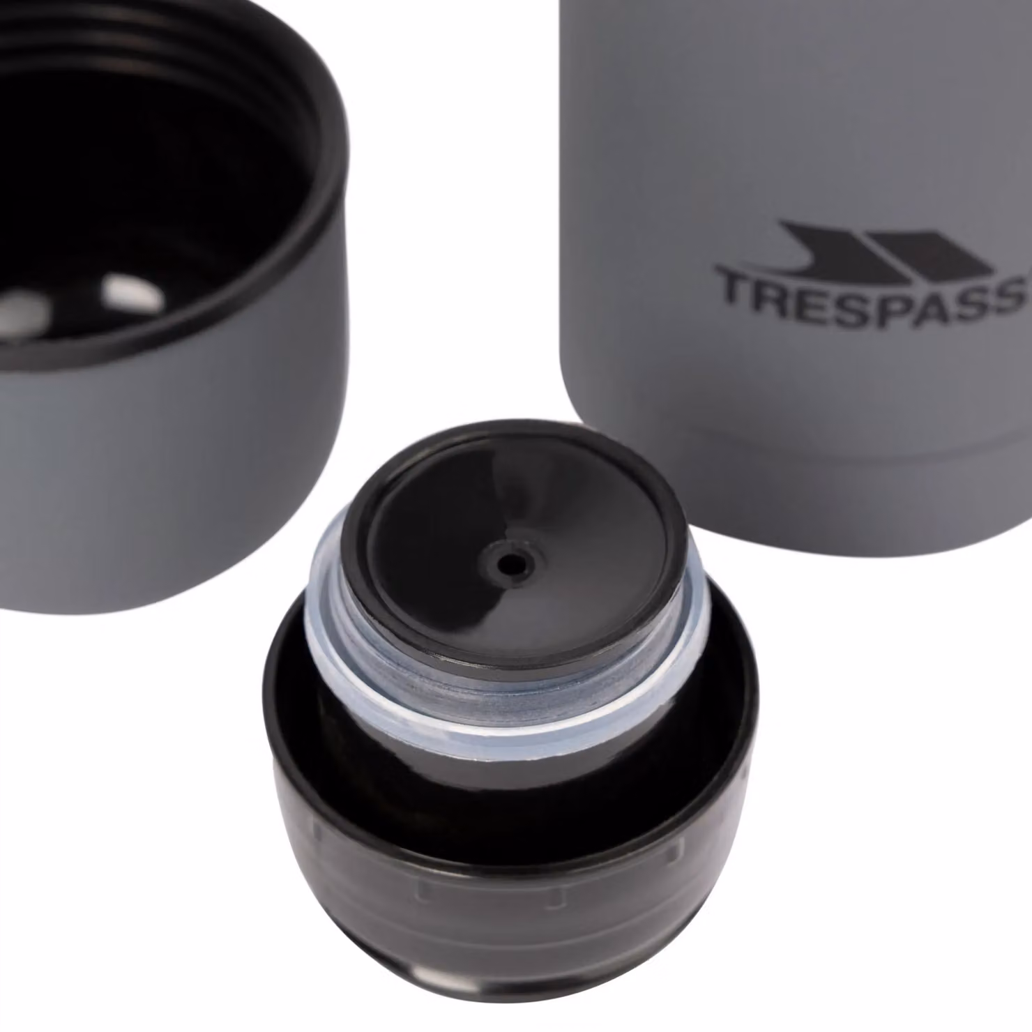 Trespass Torre 750ml Leakproof Stainless Steel Thermal Flask in Grey – 3