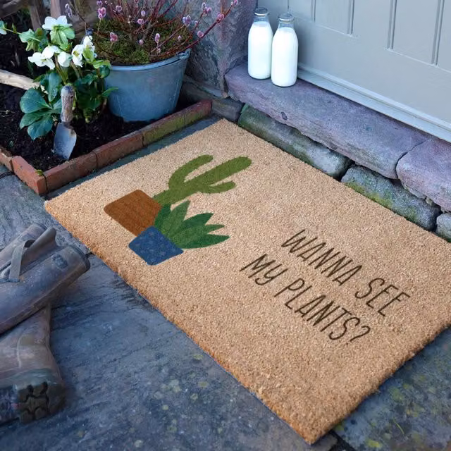Artsy Mats Wanna See My Plants Doormat in Brown, W/D: 90 x 60 cm