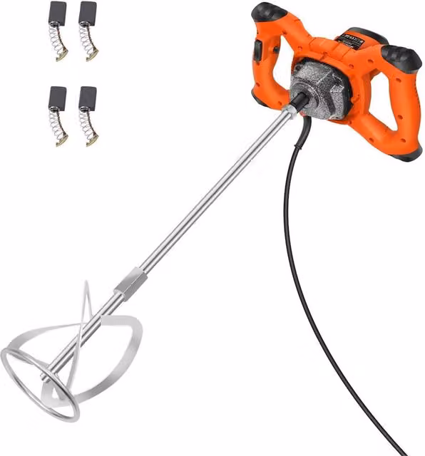 Nordara 5000W 6-Speed Electric Mixer Orange Plaster and Cement Stirrer