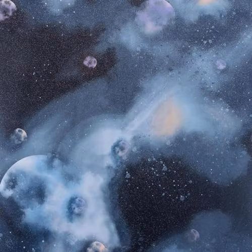 Arthouse Out of This World Abstract Blue Wallpaper