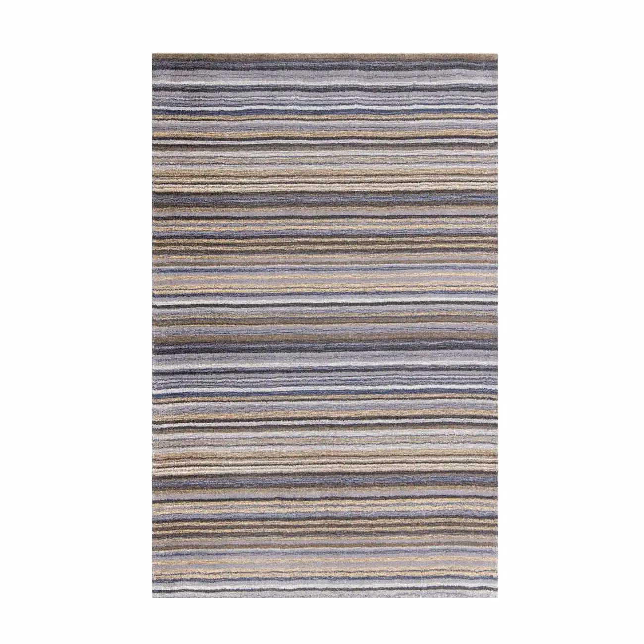 The Rug Shop UK Grey Modern Striped Wool Rug with Cotton Backing, W: 160 cm, L: 230 cm – 2