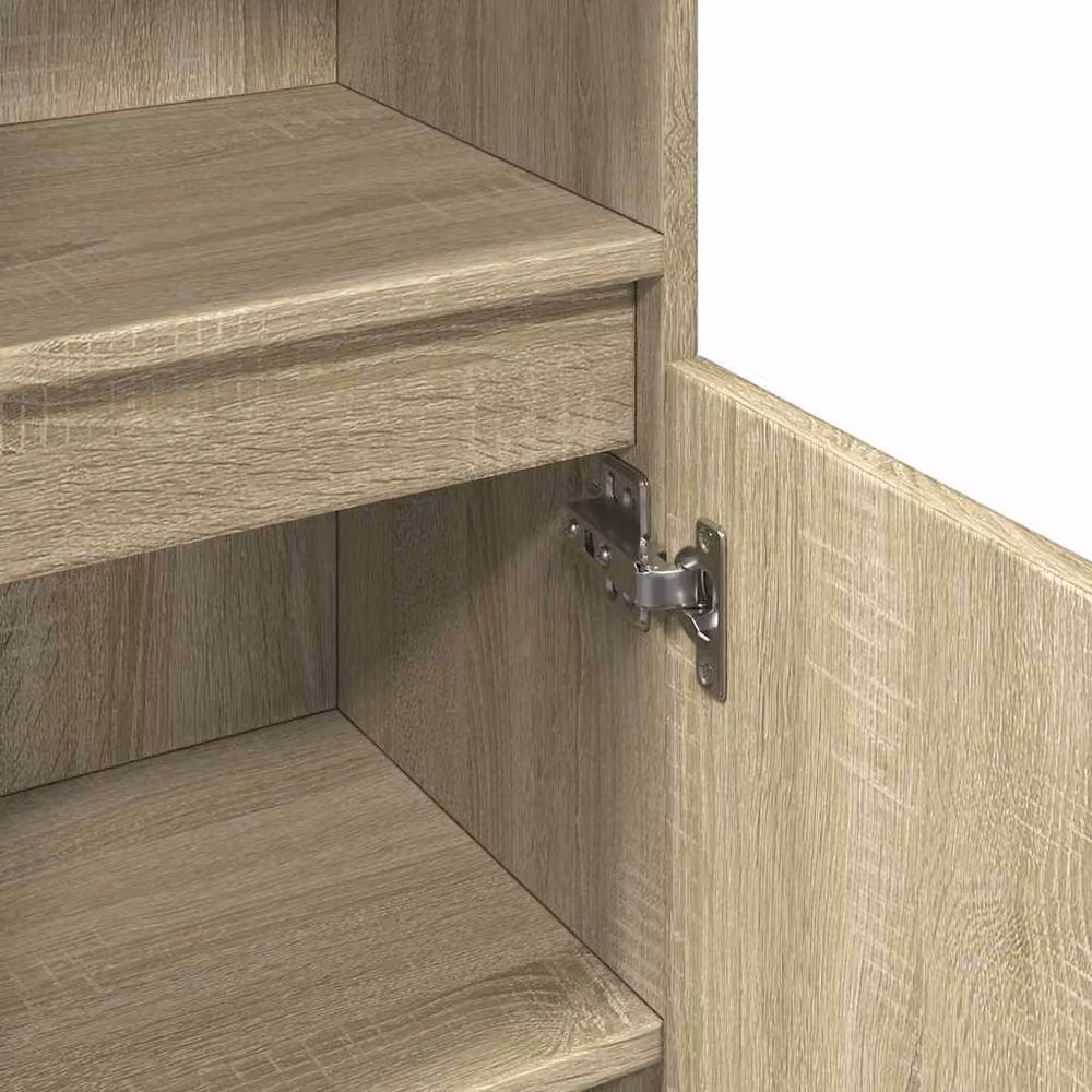 Berkfield Home Sonoma Oak Bathroom Cabinet in Light Brown, W/D/H: 30 x 30 x 100 cm – 4