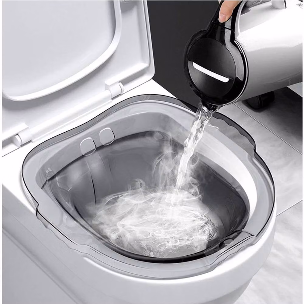 FLAVORA Grey Portable Hip Bidet Sitz Bath Tub W: 38 cm, D: 13 cm, H: 37.5 cm – 3