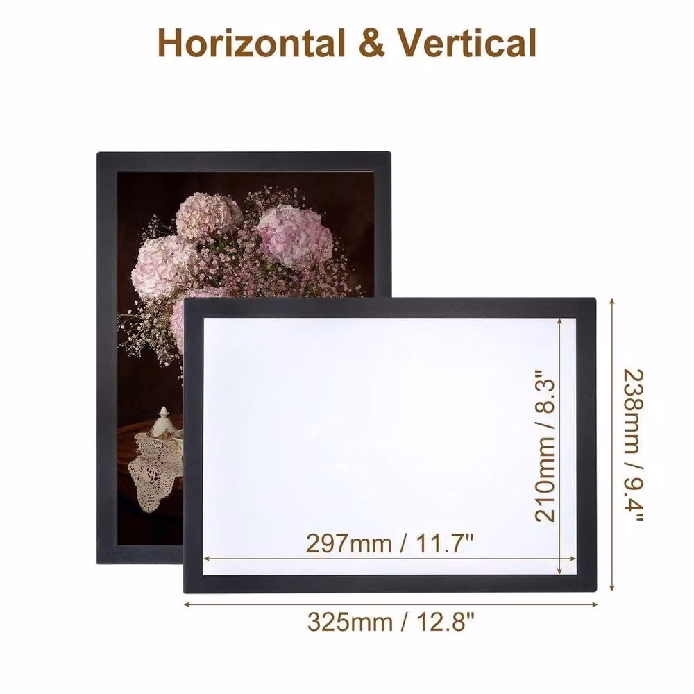 FLAVORA 12 Pack Black Magnetic Rectangular Display Picture Frames – 2