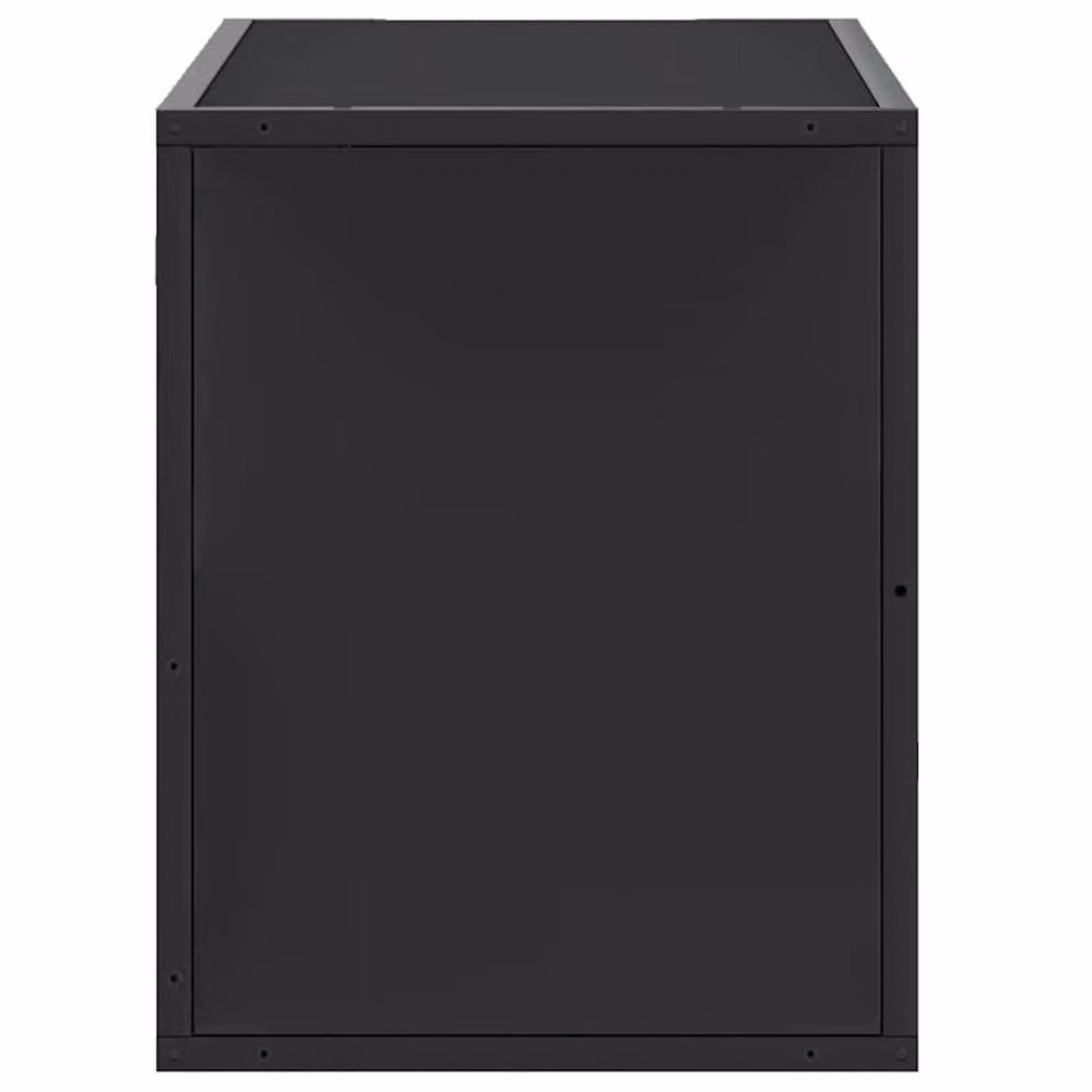 Berkfield Home Black TV Cabinet in Engineered Wood and Metal, W: 80 cm, D: 31 cm, H: 39.5 cm – 3