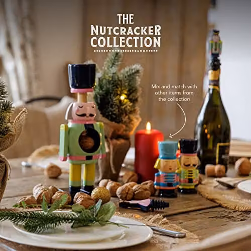KitchenCraft Nutcracker Collection Wooden Male Nutcracker in Black and Multicolour – 3