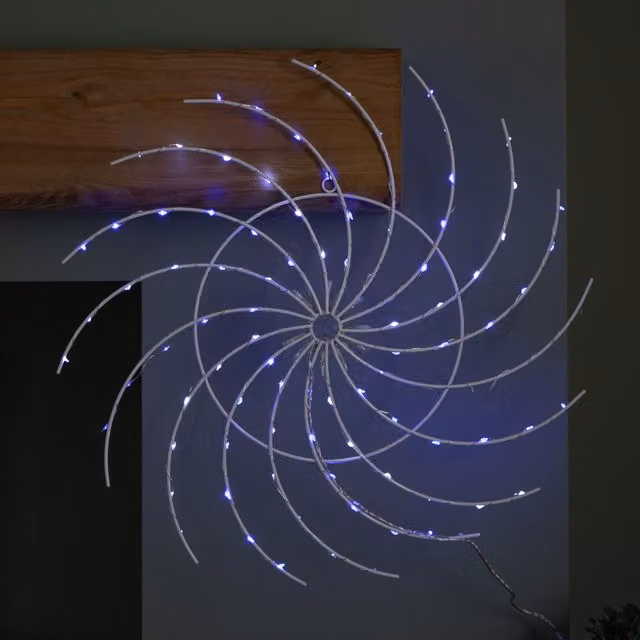 Samuel Alexander 50cm Light Up Christmas Catherine Wheel with 96 Blue and White LEDs – 1