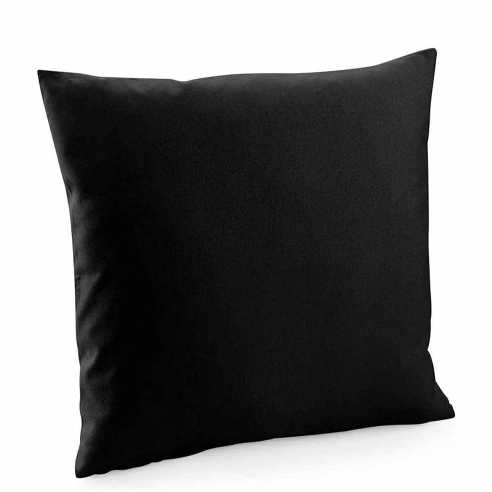 Westford Mill Square Cotton and Linen Cushion Cover in Black, 40 x 40 cm