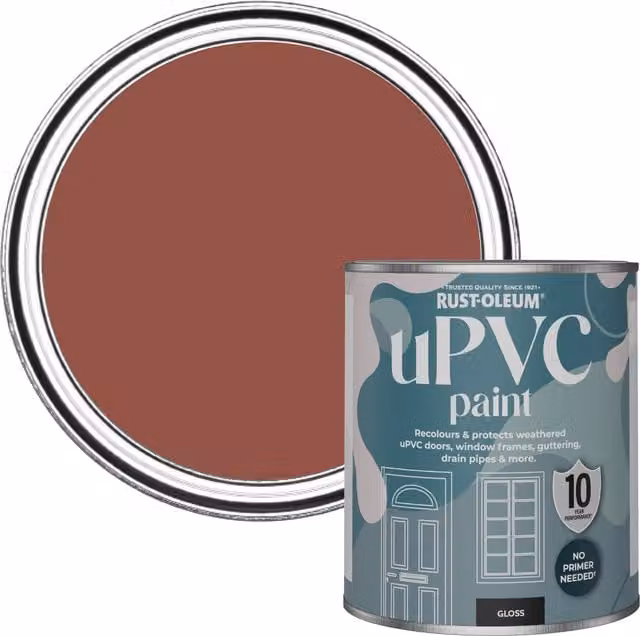 Rust-Oleum Gloss UPVC Paint in Red, 0.75 l