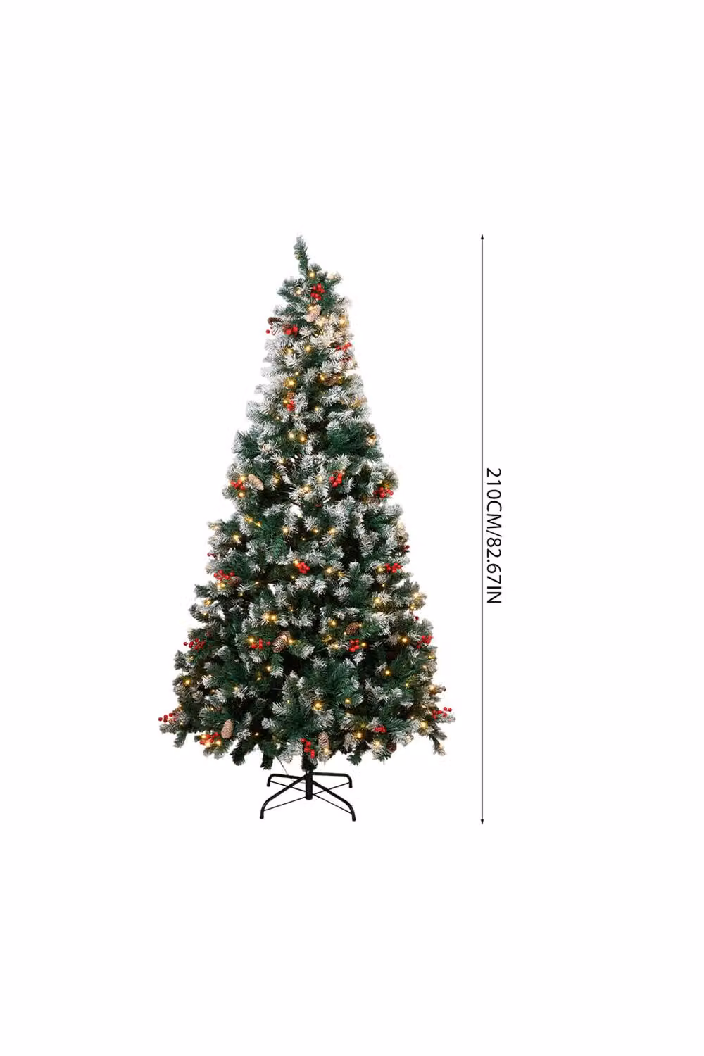 Garden Sanctuary Tabletop Artificial Christmas Tree with Metal Stand in Green, White and Multicolour – 4