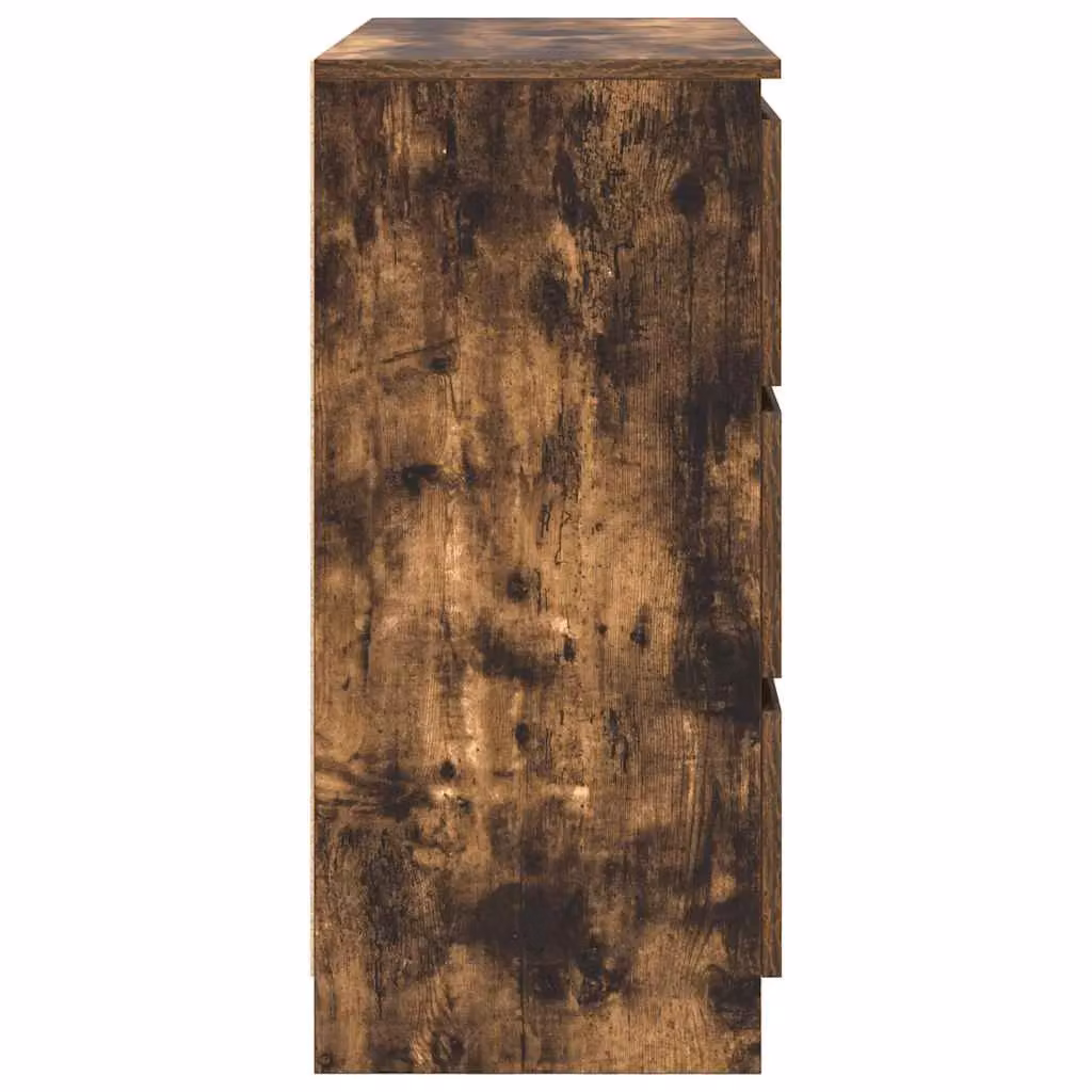 Berkfield Home Smoked Oak Sideboard in Brown, W/D/H: 80 x 35 x 76 cm – 3