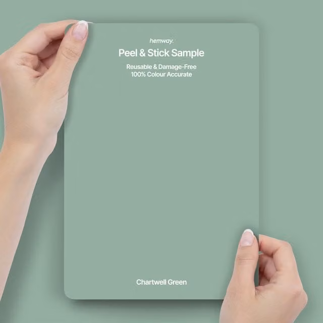 Hemway Interior Paint Sample Peel and Stick Swatch in Chartwell Green