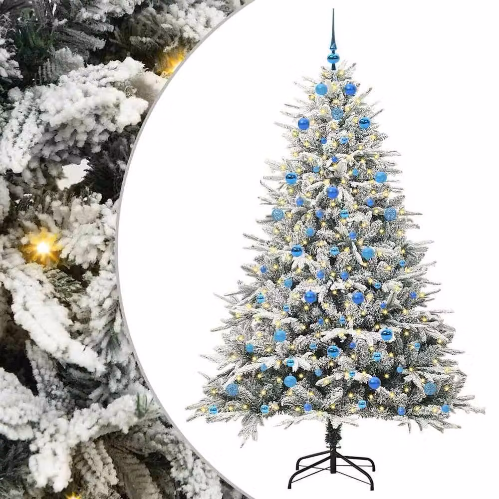 Berkfield Home Pre-lit Artificial Christmas Tree with Ball Set, Green, Height: 210 cm – 2