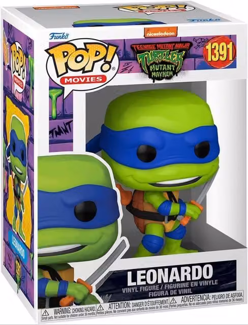 Funko Pop! Teenage Mutant Ninja Turtles: Leonardo Collectable Vinyl Figure, Green and Multicolour