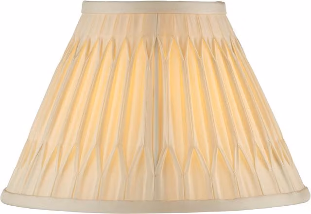 Loops Tapered Cylinder Fabric Lamp Shade in Beige and Multicolour, E27, W/D/H: 25.5 x 16.5 x 11.5 cm