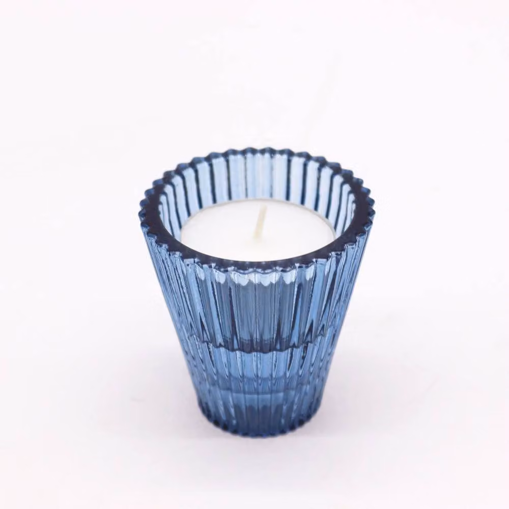 Serenityy Flip Glass Candle Holder for Tealights and Taper Candles in Royal Blue – 2