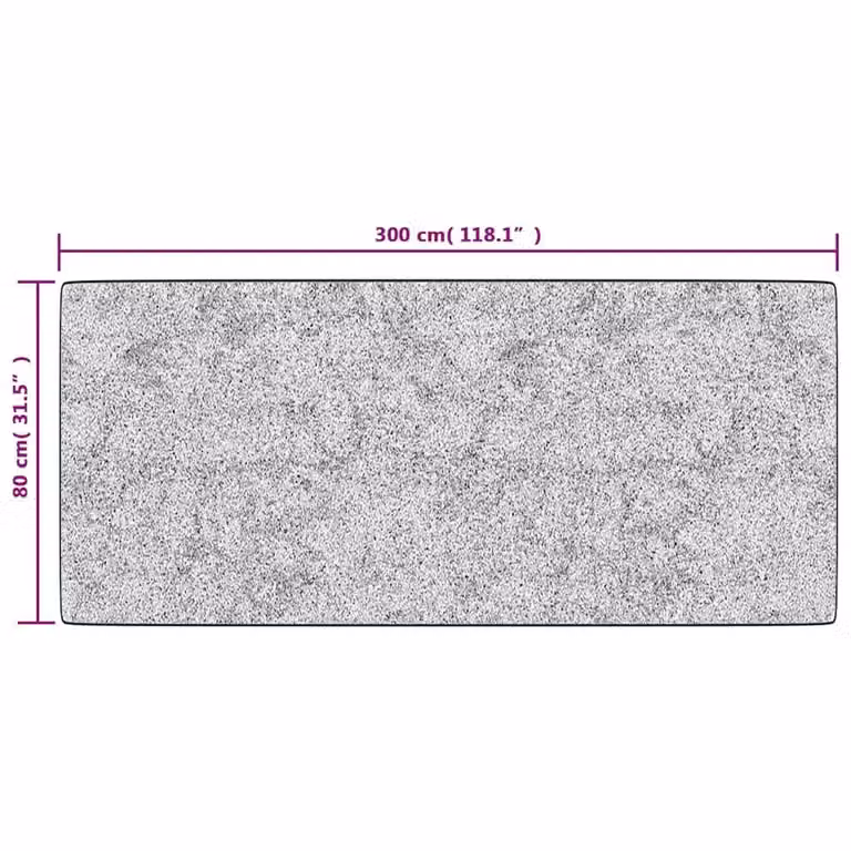 Berkfield Home Washable Grey Anti Slip Stone Look Round Rug, W: 100 cm