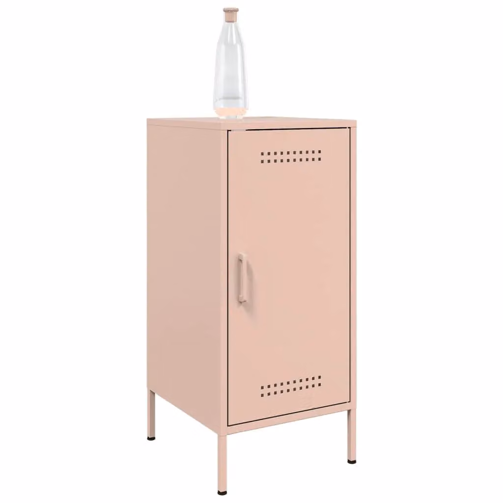 Berkfield Home Set of 2 Pink Metal Sideboards, W/D/H: 36 x 39 x 79 cm – 2