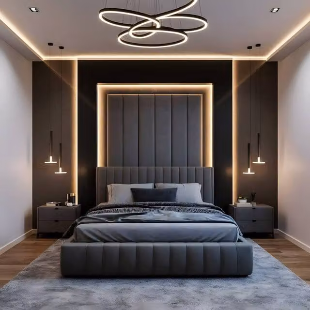 Paradise Beds Ltd Noble Grace Upholstered High Headboard Bed in Grey, Super King Size (200 x 200 cm)