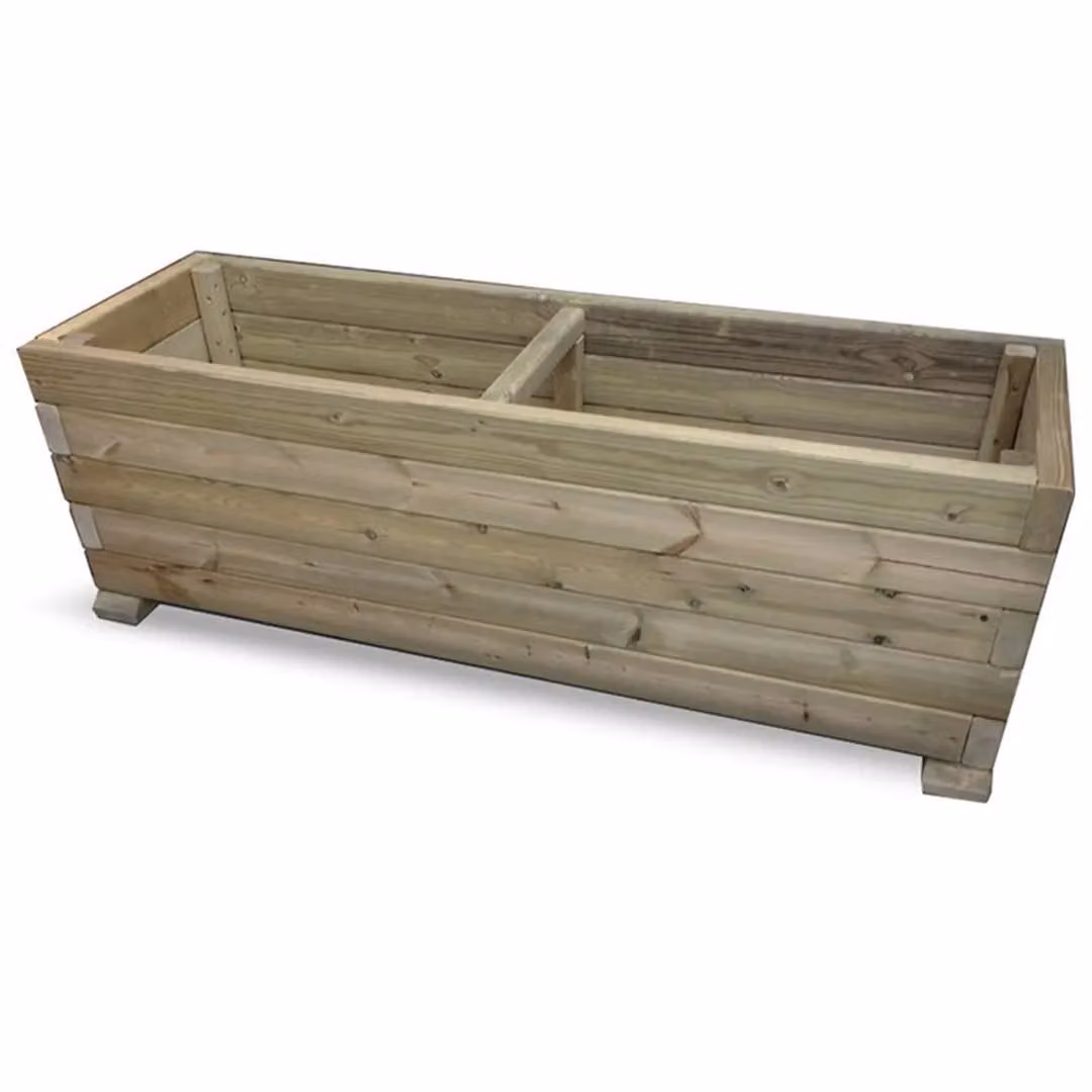 Churnet Valley Garden Furniture Ltd Super Heavy Duty Timber Vegetable Trough Planter, Brown, W: 180 cm, D: 60 cm, H: 50 cm – 2